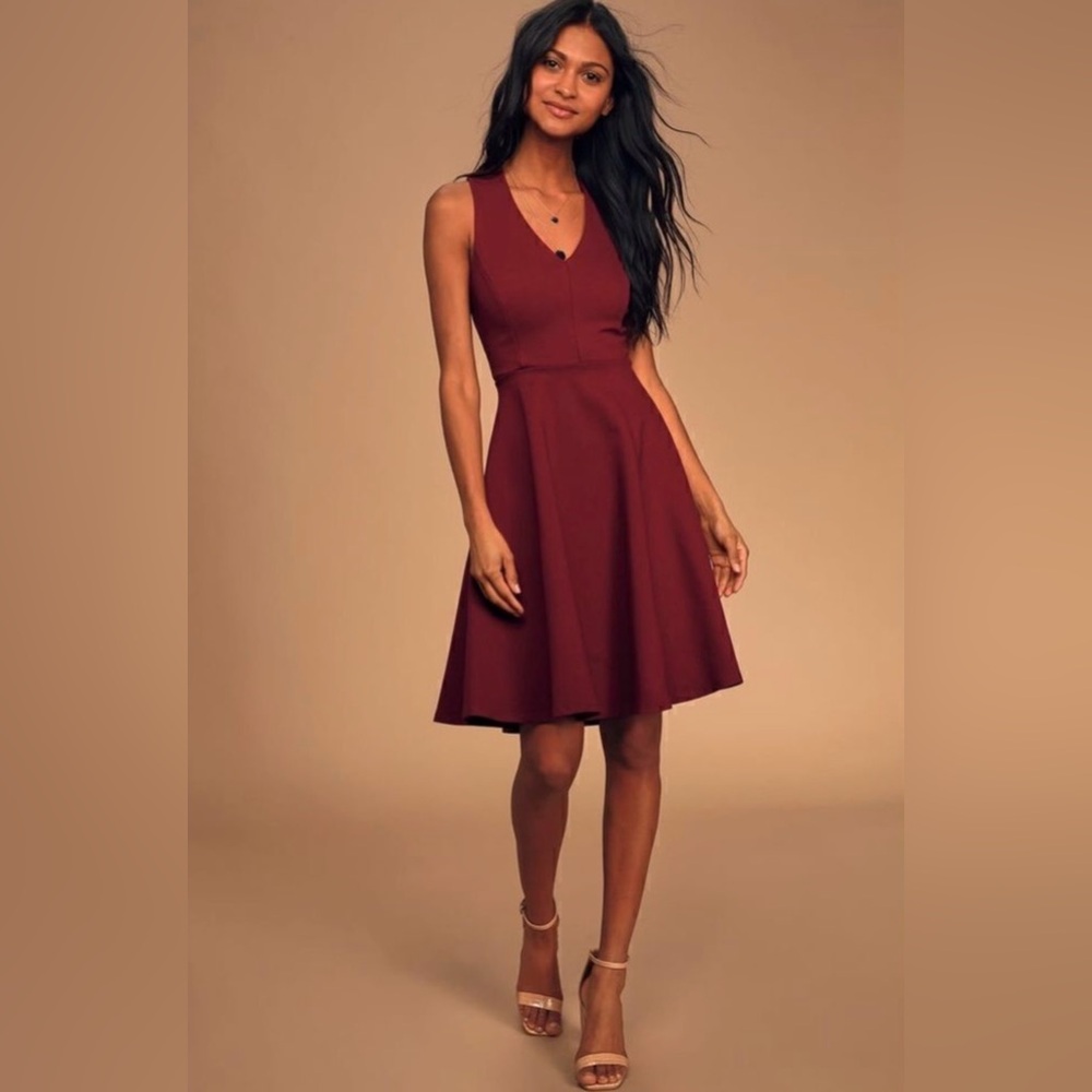Lulu's Burgundy Dress